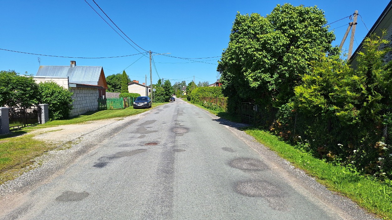 Tamsalu Tehnika tänav enne ehitustöid